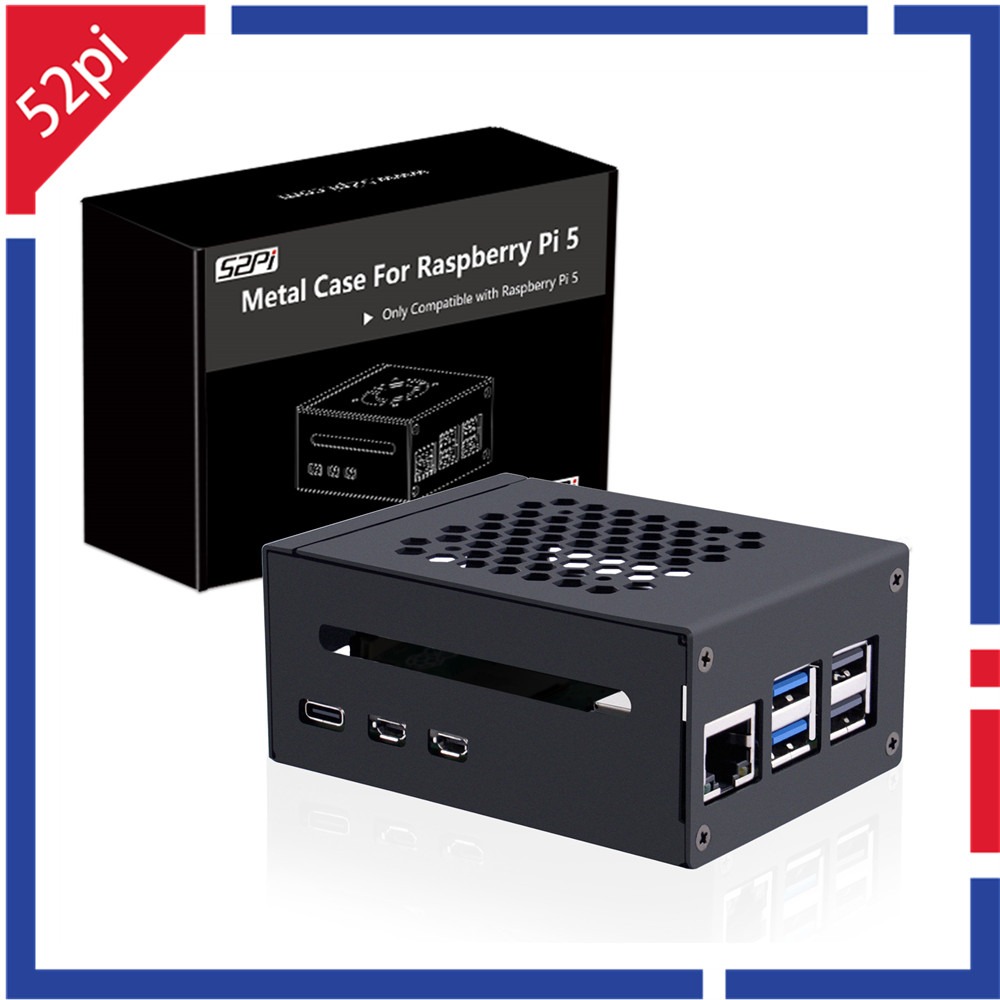 52Pi  Raspberry Pi 5 Metal Cas - Argon One V3 M.2 Nvme Case ulasan dan harga