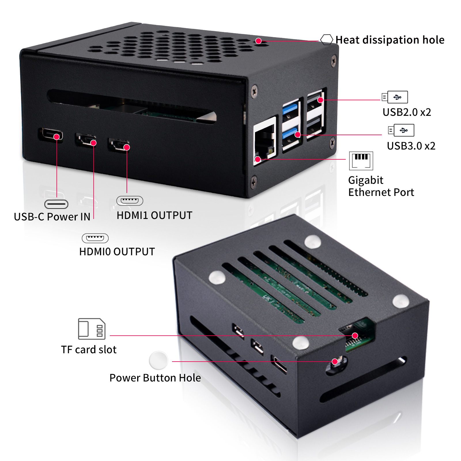 52Pi  Raspberry Pi 5 Metal Cas - Argon One V3 M.2 Nvme Case ulasan dan harga